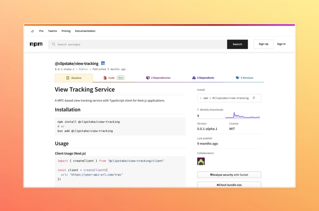 View Tracking v1